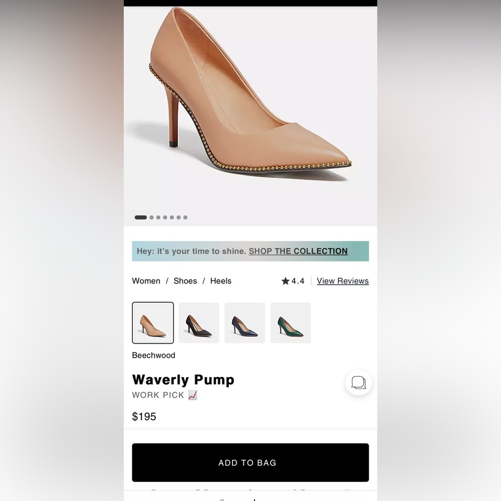 Coach leather heels pumps